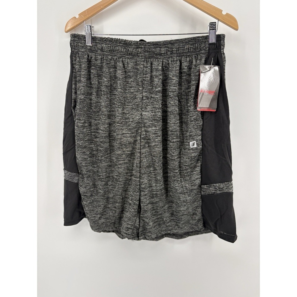 Cougar Sport Athletic Shorts Mens XXL Marled Black‎ Side Mesh Panel Basketball